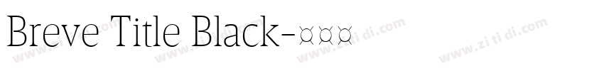Breve Title Black字体转换 Breve Title Black字体转换